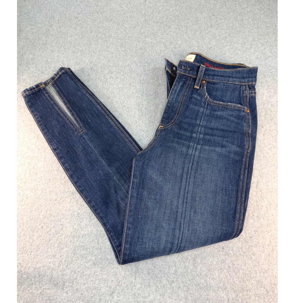 AO.LA Alice + Olivia Good High‎ Rise Front Slit Jeans Blue Size 26 CD150SCY